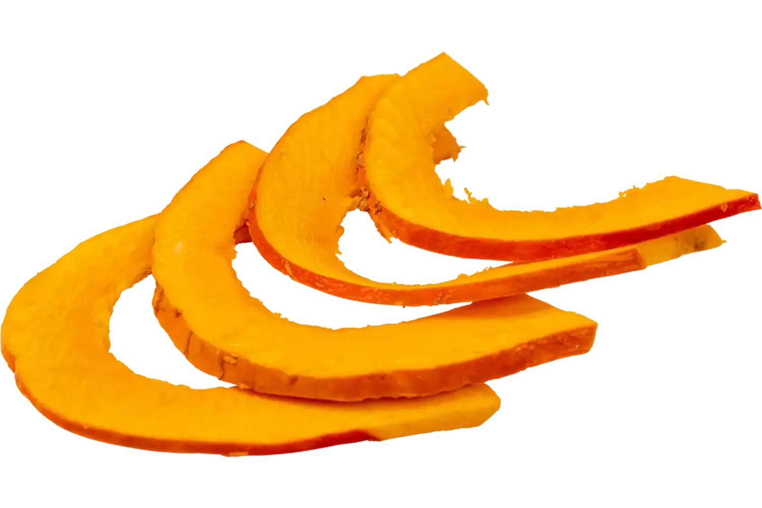 Hokkaido pompoen plak 5mm met schil 1 kg